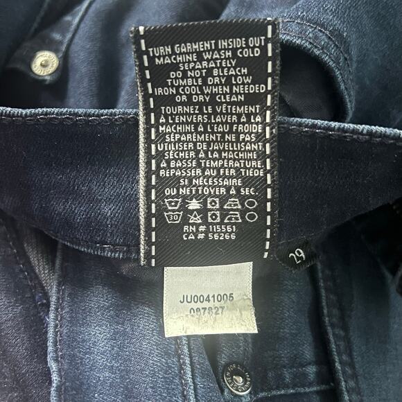 7FAM | Gwenevere Skinny Mid Rise Skinny Jeans | Dark Wash | Women’s Size 29 - Picture 9 of 9